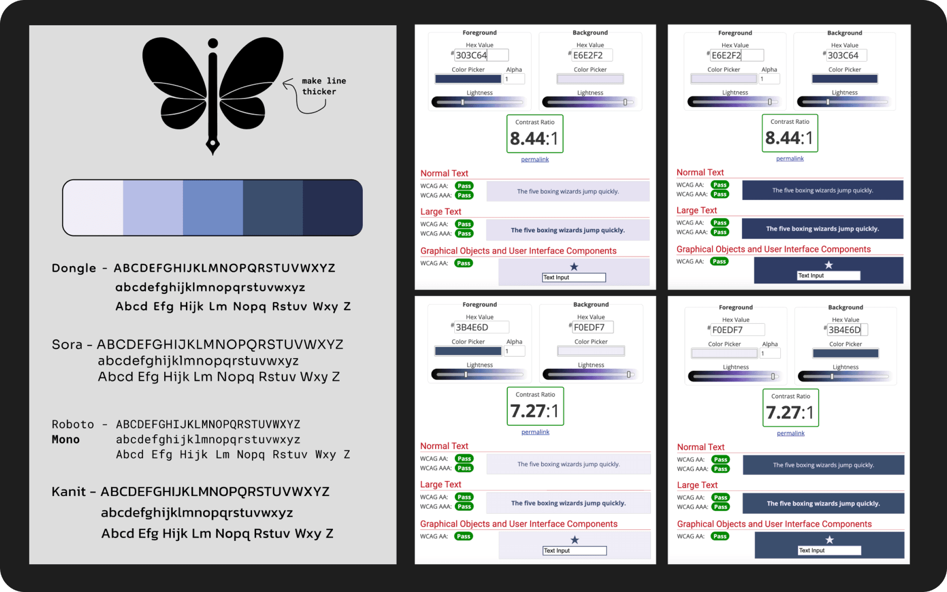 Style guide and color testing